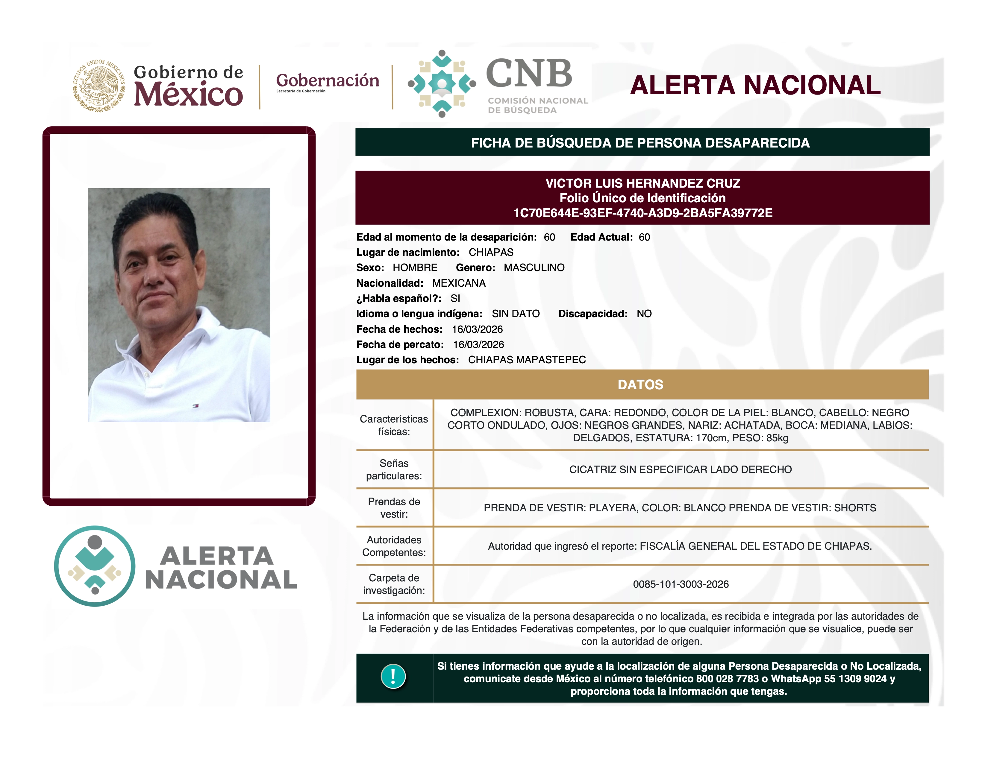 VICTOR LUIS HERNANDEZ CRUZ